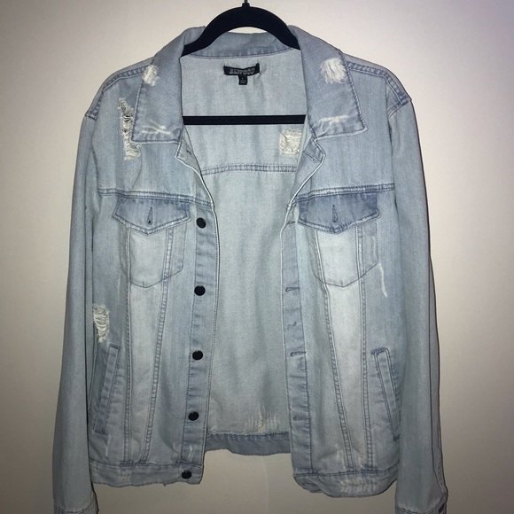 men’s ripped jean jacket